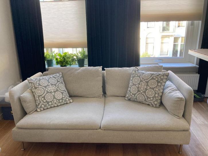 3-zits Ikea Söderhamn bank, Gunnared beige, nette staat, Huis en Inrichting, Banken | Bankstellen, Zo goed als nieuw, Rechte bank