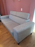 Grijze gestoffeerde 3-zitsbank in nieuwstaat, Ophalen, Driepersoons, 75 tot 100 cm, Zo goed als nieuw