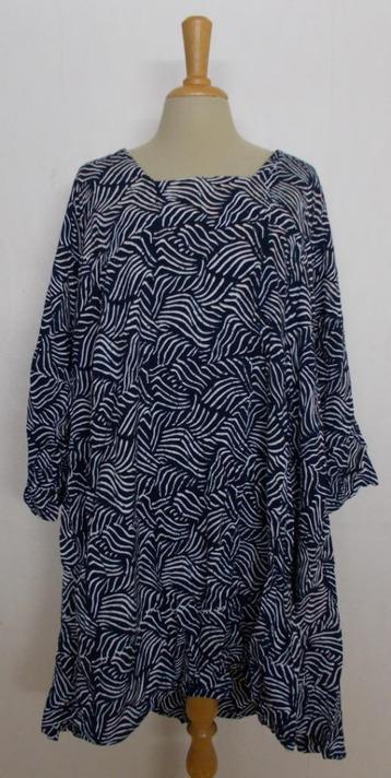 Mooie donkerblauw/witte print tuniek van Luna Serena! XXL beschikbaar voor biedingen