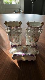 Porseleine vazen met bakje 3 delig, Antiek en Kunst, Antiek | Vazen, Ophalen of Verzenden