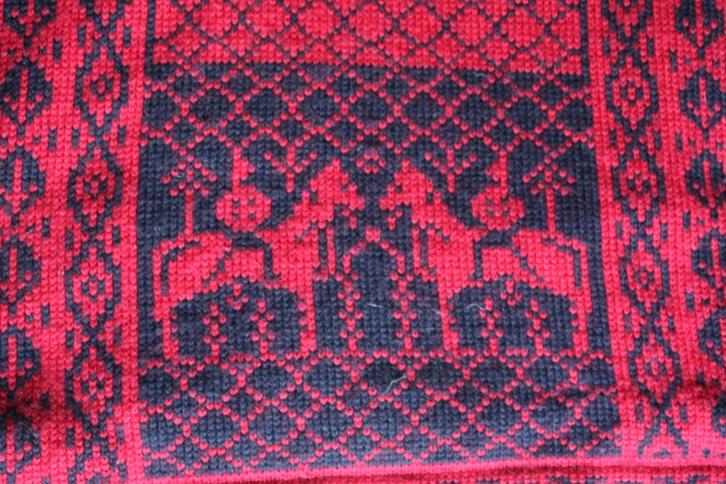 Prachtige Noorse Trui met windvanger, Kleding | Dames, Truien en Vesten, Zo goed als nieuw, Maat 42/44 (L), Rood, Ophalen of Verzenden