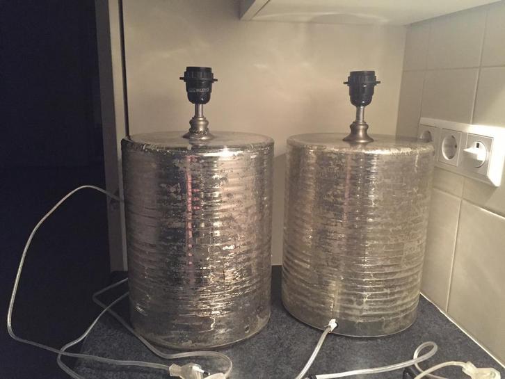 Lampenvoet glas van Rivièra Maison, Huis en Inrichting, Lampen | Tafellampen, Gebruikt, 50 tot 75 cm, Glas, Ophalen