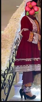 Afghaanse Jurk - Rood - Maat M, Maat 38/40 (M), Ophalen of Verzenden, Zo goed als nieuw, Rood