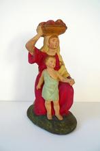 Losse herderin 22 cm herder beeld uit oude gipsen kerstgroep, Ophalen of Verzenden, Zo goed als nieuw