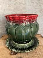 Wessel Bonn Jugendstil/Art Nouveau bloempot/schotel ca. 1900, Ophalen of Verzenden