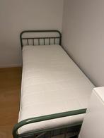 Eenpersoonsbed staal met goede matras, Ophalen, Gebruikt, 90 cm, Eenpersoons