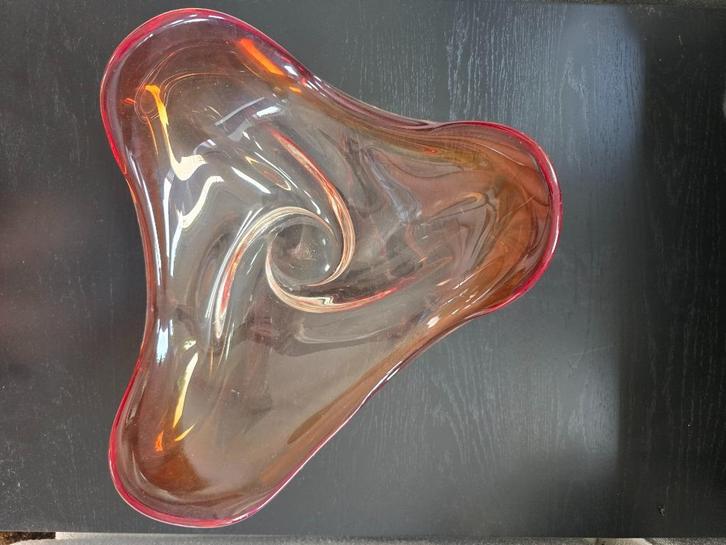 Vintage grote glazen schaal, Antiek en Kunst, Antiek | Glas en Kristal, Ophalen
