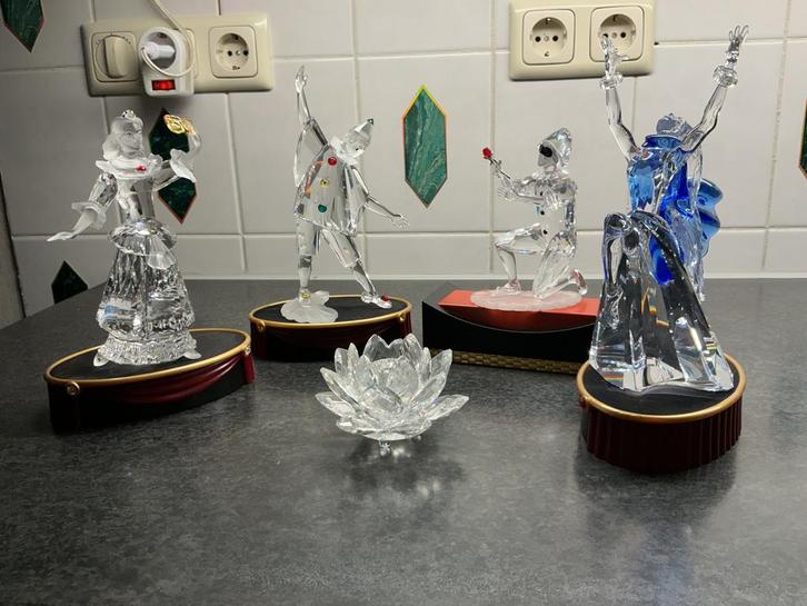 Swarovski Pierrot en Colombine Figuren Set, Antiek en Kunst, Kunst | Beelden en Houtsnijwerken, Ophalen of Verzenden