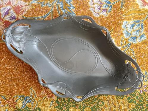 Prachtige Orivit Art Nouveau schaal uit Duitsland 27,5 cm., Antiek en Kunst, Antiek | Tin, Ophalen of Verzenden