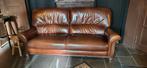 Mooie bruine leren bank 200cm, Huis en Inrichting, Ophalen, Zo goed als nieuw, 75 tot 100 cm