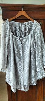 Witte kanten Boho Ibiza tuniek blouse mt 44/46, Kleding | Dames, Ophalen of Verzenden, Zo goed als nieuw, Maat 42/44 (L), Wit