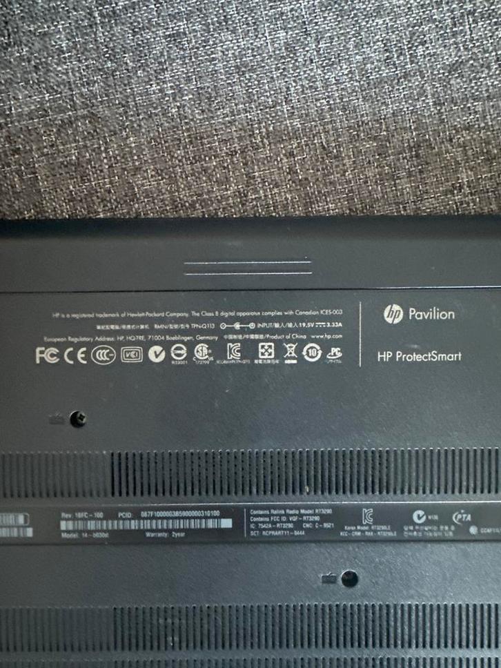 HP Pavilion Laptop - Defecte Batterij - Dordrecht, Computers en Software, Windows Laptops, Gebruikt, 14 inch, HDD, Onbekend, 8 GB