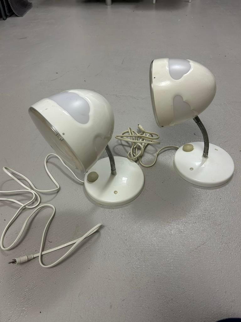 IKEA Skojig Tafellamp Set - Wit, Huis en Inrichting, Lampen | Tafellampen, Ophalen of Verzenden, Gebruikt, Kunststof, Minder dan 50 cm