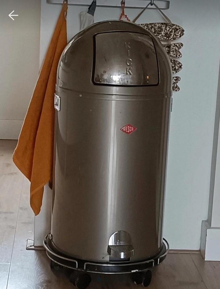 Wesco ,wiel systeem, keukenrolhouder en brooddoos, Huis en Inrichting, Woonaccessoires | Prullenbakken, Minder dan 50 cm, 40 liter of meer