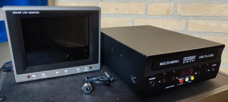 LCD Kleuren Monitor + Multimedia Disc-speler in Draagtas., Audio, Tv en Foto, Cd-spelers, Zo goed als nieuw, Overige merken, Draagbaar