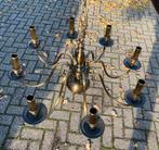 Bronzen Kroonluchter met 8 Armen inclusief lampjes, Huis en Inrichting, Lampen | Kroonluchters, Ophalen, Gebruikt, Metaal