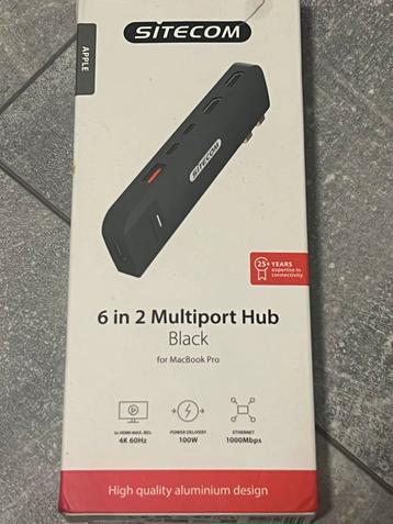 Sitecom MacBook Pro Hub 6-in-2 - Zwart beschikbaar voor biedingen