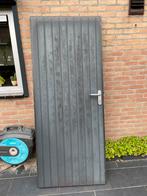 Tuinpoort, hardhouten frame, voorzien van meranti schroten., Ophalen, Gebruikt, Minder dan 100 cm, Draaipoort