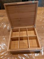 Houten Opbergdoos met Vakken, Huis en Inrichting, Minder dan 50 cm, Minder dan 50 cm, Ophalen of Verzenden, Zo goed als nieuw