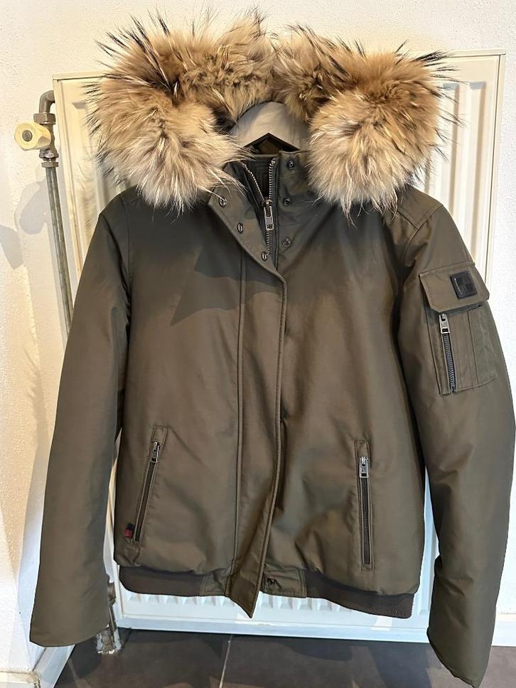 Leuk groen winterjack dame Woolrich small s, Kleding | Dames, Jassen | Winter, Gedragen, Maat 36 (S), Groen, Verzenden