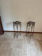 Smeedijzeren Plantentafeltjes - Set van 2, Huis en Inrichting, Woonaccessoires | Zuilen en Pilaren, Ophalen, Gebruikt