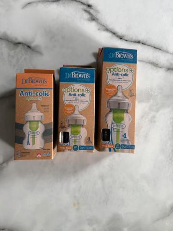 Dr. Brown's Anti-colic Glazen Babyflessen Set nieuwe beschikbaar voor biedingen