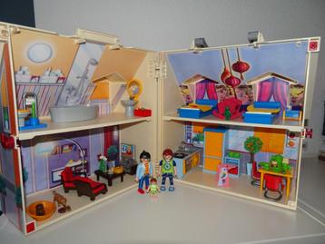 Playmobil Meeneem poppenhuis (5167) + veel extra's  beschikbaar voor biedingen