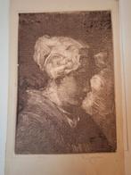 Ets van een Vissersmeisje, Antiek en Kunst, Ophalen of Verzenden