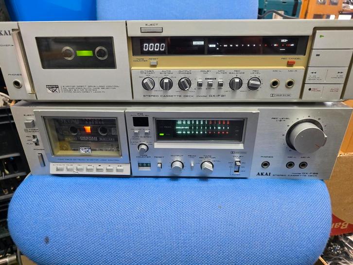 Akai GX-F35 & GX-F31 Cassettedecks, Audio, Tv en Foto, Cassettedecks, Enkel, Akai, Tiptoetsen, Tape counter, Ophalen of Verzenden