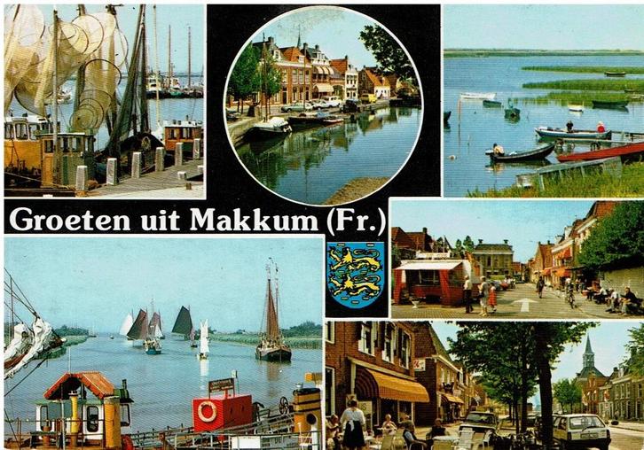 Ansichtkaart Makkum, Verzamelen, Ansichtkaarten | Nederland, Gelopen, Friesland, 1980 tot heden, Ophalen of Verzenden