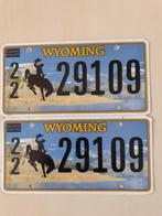 Kentekenplaat Wyoming set Amerika usa., Auto's, Gebruikt, Ophalen of Verzenden