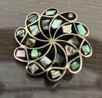 Mooie zilveren alpaca broche Mexico, Sieraden, Tassen en Uiterlijk, Broches, Gebruikt, Minder dan 4 cm, Ophalen of Verzenden, Zilver