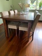Tafel met stoelen, Huis en Inrichting, Tafels | Eettafels, Ophalen, Gebruikt, 100 tot 150 cm, Eikenhout