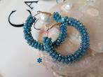 Oorringen Little Beads in Sparkling Jeans - Blauw, Sieraden, Tassen en Uiterlijk, Oorbellen, Hangers, Nieuw, Glas, Verzenden