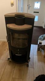 Hwam ravel 2014 houtkachel 150mm antraciet met speksteen, Ophalen, Gebruikt, Vrijstaande haard, Houthaard