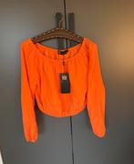 Fashion Musthaves cropped top off shoulder NIEUW, Nieuw, Oranje, Ophalen of Verzenden, Lange mouw