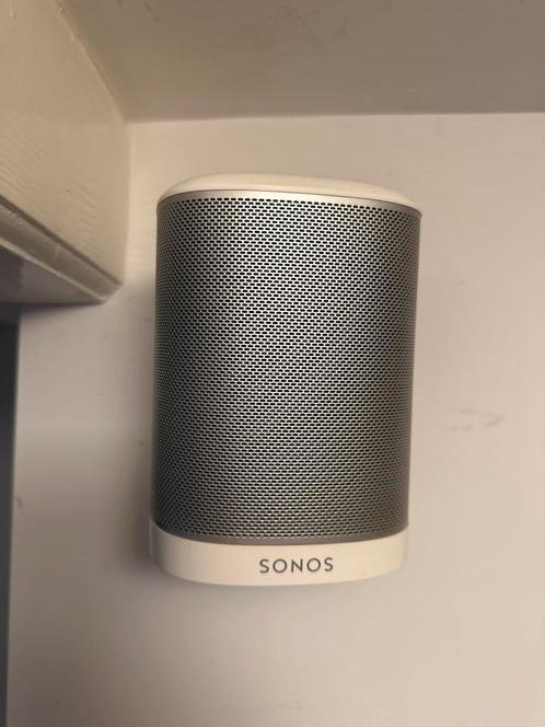 Sonos Play 1 Speaker 2 maal met muurbeugel, Audio, Tv en Foto, Luidsprekers, Gebruikt, Front, Rear of Stereo speakers, Minder dan 60 watt