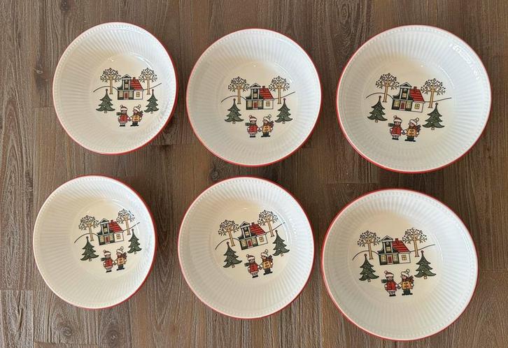 Wedgwood Windsor Christmas Compote Schaaltjes  (6 stuks), Huis en Inrichting, Keuken | Servies, Nieuw, Kom(men), Wedgwood, Aardewerk