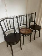 Vintage antieke eetkamerstoelen 3 stuks, Ophalen, Gebruikt
