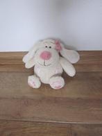 Anna Club Plush superzacht crème hond knuffel roze strik, Ophalen of Verzenden, Nieuw, Hond