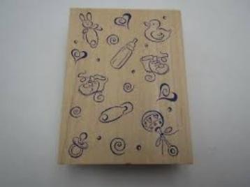NIEUW ! houten stempel (thema: BABY) beschikbaar voor biedingen