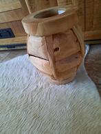 teak houten bol vaas, Overige materialen, Overige kleuren, Nieuw, Ophalen of Verzenden