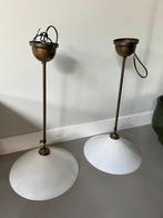 Gispen lamp pendel melkglas 2 stuks groot antiek, Huis en Inrichting, Lampen | Hanglampen, Gebruikt, Ophalen, 75 cm of meer