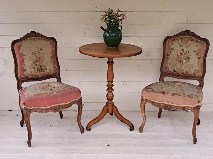 Twee Leuke Antieke Biedemeijer Stoeltjes, Antiek en Kunst, Antiek | Meubels | Stoelen en Banken, Ophalen