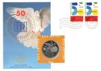 Nederland ECU brief nr 6 50 jaar Verenigde Naties 1995, Postzegels en Munten, Ophalen of Verzenden, Brief