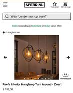 Hanglamp Reefs Interior Turn Around - Zwart, Huis en Inrichting, Lampen | Hanglampen, Ophalen, Zo goed als nieuw, Metaal, 75 cm of meer