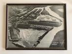 Ingelijste foto Varsseveld timmerfabriek houthandel Leerdam, Ophalen of Verzenden, Voor 1940, Gebruikt
