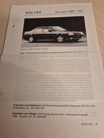 Nieuw Alfa 164 technische informatie NEDERLANDS óók V6 AUTOM, Ophalen of Verzenden, Nieuw, Alfa Romeo