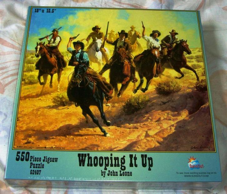 Legpuzzel SunsOut – 550 stukjes – Whooping it Up – NIEUW, Hobby en Vrije tijd, Denksport en Puzzels, Nieuw, Legpuzzel, 500 t/m 1500 stukjes