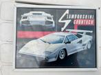 Lamborghini Countach poster in lijst, Ophalen, Met lijst, Rechthoekig Liggend, Zo goed als nieuw